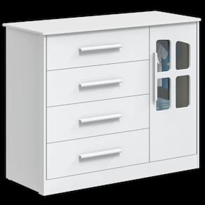 Cômoda Bebe Moveis Peroba Charlo Dorabelly 04 gav Elo MDF