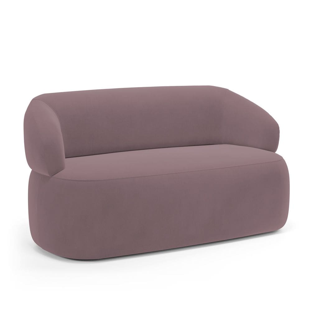 Sofá Orgânico 03 Lugares Living Glee 170cm Veludo Rosê - Abmaza