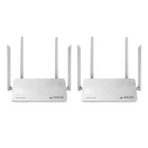 Kit 2 Roteadores Smart Mesh Giga Wi-Fi Positivo Dual Band 2.4/5GHz 3 Lan/1 Wan 128 Dispositivos 400 m² De Cobertura