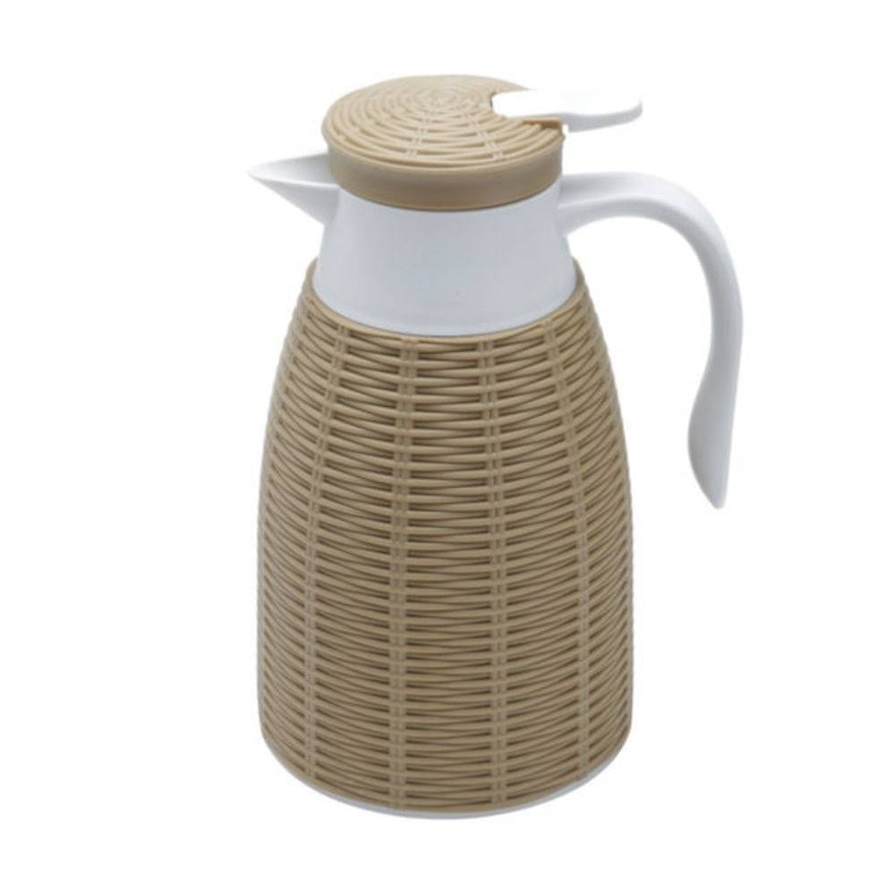 Garrafa Termica 1L Rattan Plastico Marrom Tress Lyor 6835