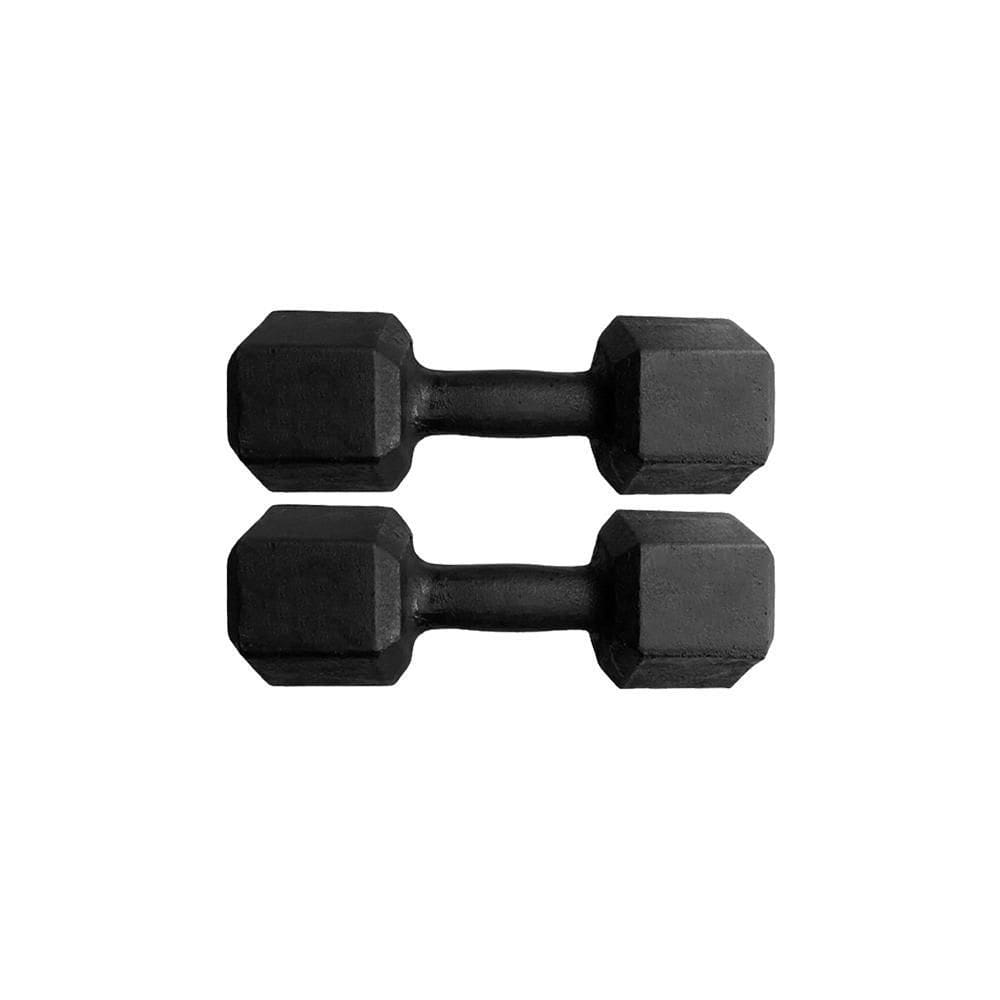 Par De Halter Sextavado Pintado 7Kg Academia Treino Fitness