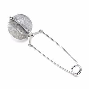 Kit 5 Infusor De Chá E Ervas Inox Peneira Coador Com Cabo