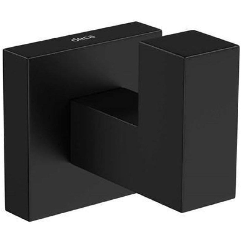 Cabide Quadratta Black Matte Deca - Preto, 40x50x47mm