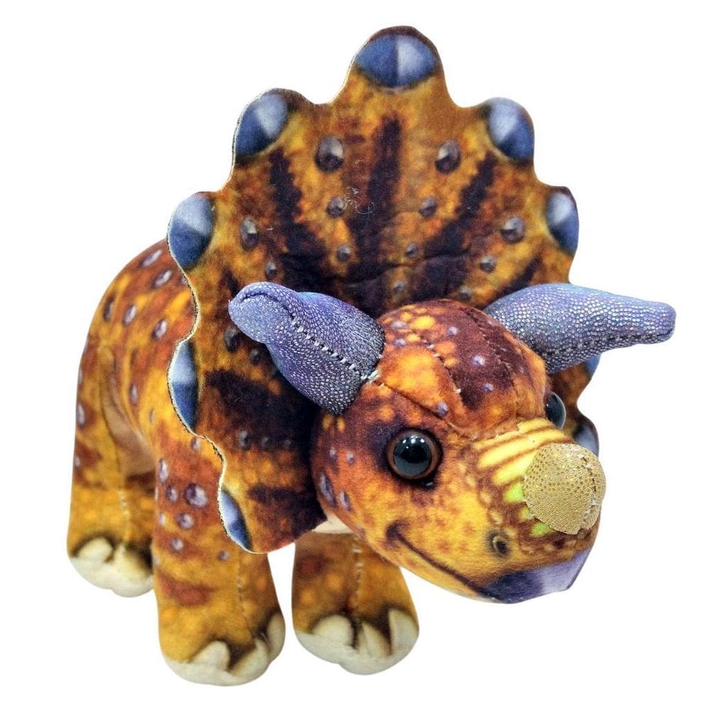 Dinossauro Triceratops Pelúcia Com 21 Cm Comp. Fofinho