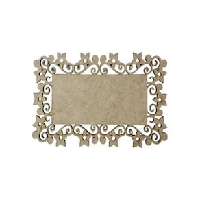 Placa Mdf Cru Artesanato Design Arabesco Flores 30Cm
