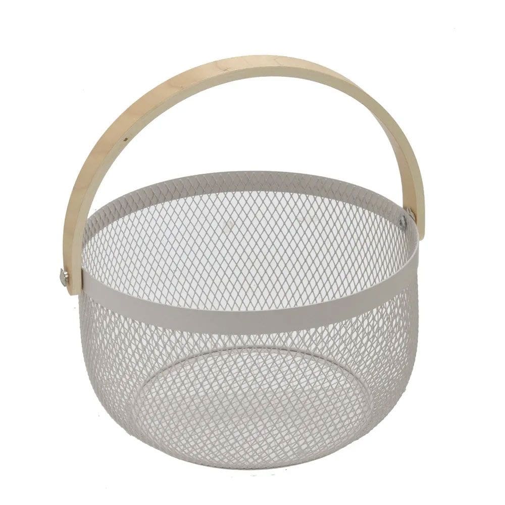 Cesta Decorativa de Metal com Alças 25cm 15679-PL