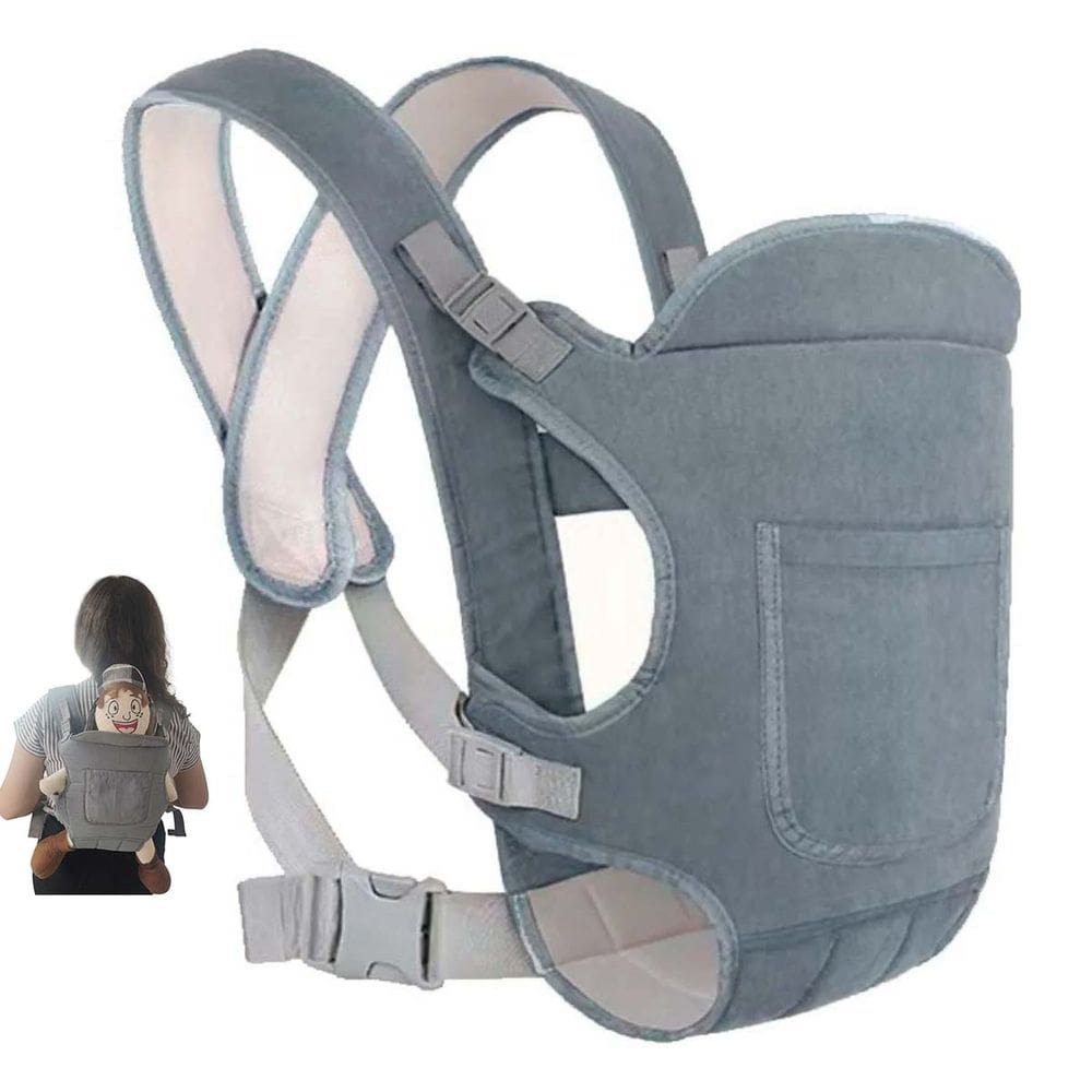 Canguru Carregador Bebe Criança Alça Ajustavel Ergonomico Passeio Viagem Seguro Confortavel Sentado Deitado Bolso