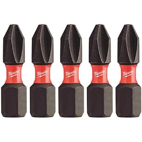 Insert Bit Milwaukee Shockwave 48-32-4601 Phillips #2, pacote com 5