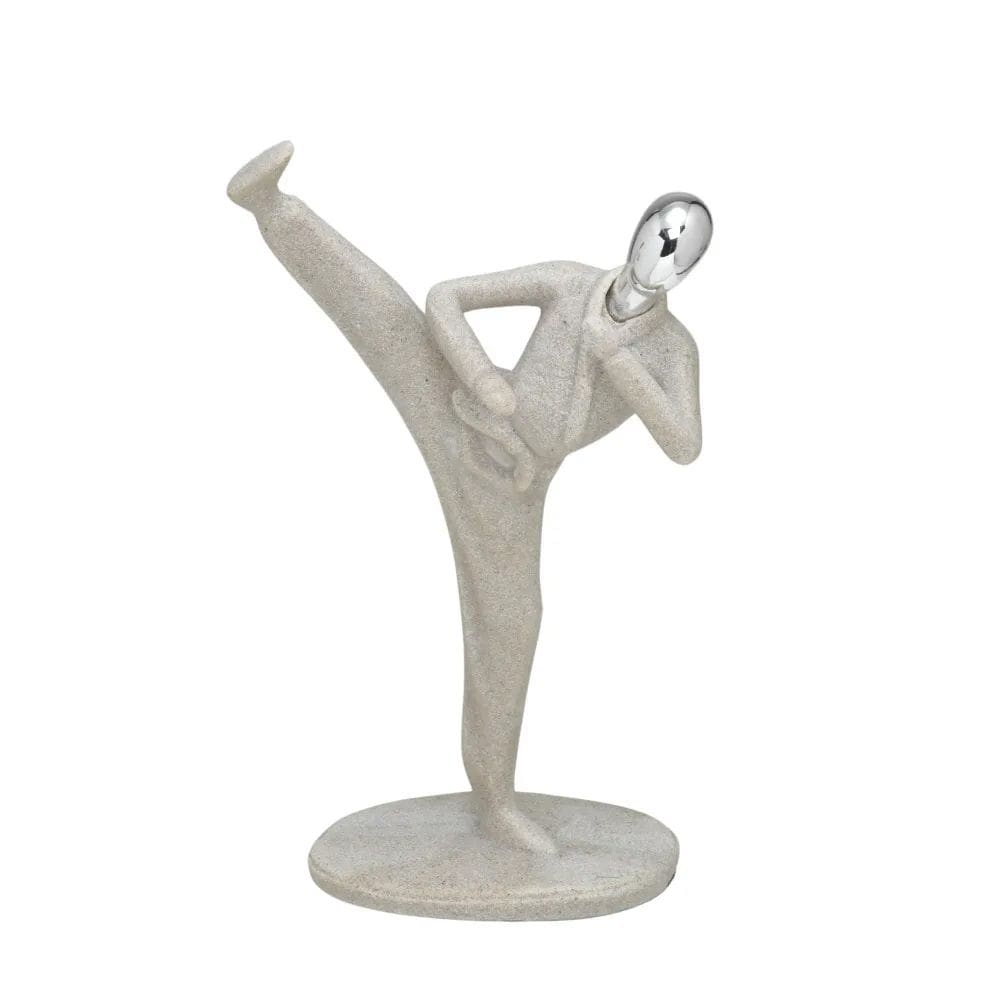 Escultura Decorativa Artes Marciais em Resina 23cm 15665-PL