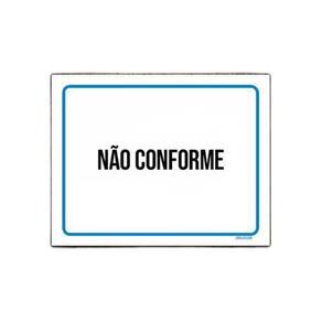 Placa Sinalização - Identificação Não Conforme 36X46