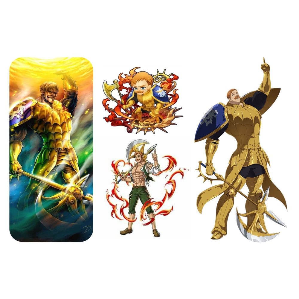 4 Tatuagens Temporaria Tema Anime 7 Pecados Escanor