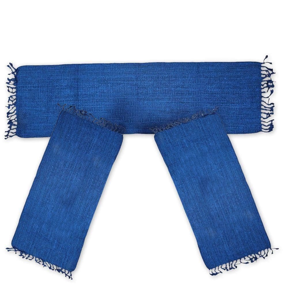 Jogo Passadeira Cozinha Lavanderia Kit 3 Pçs Tear 3 Peças Azul Marinho