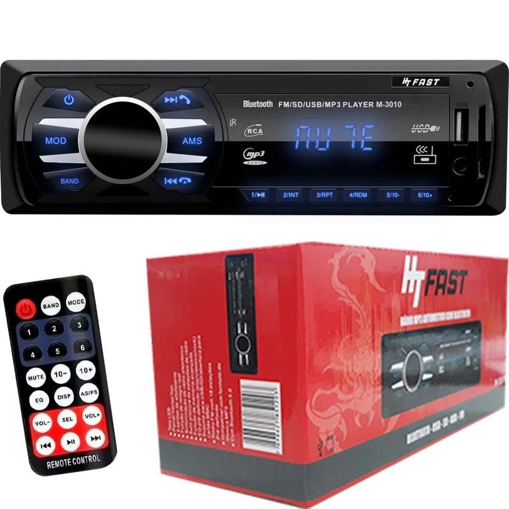 Radio Automotivo Htfast C/ Bluetooth Usb Mp3 - 25W