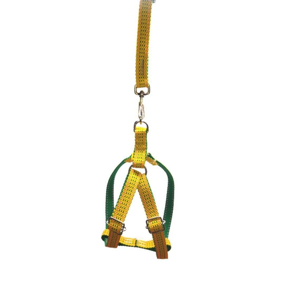 Coleira Peitoral Riscadinho Americano - Amarelo Nº 01