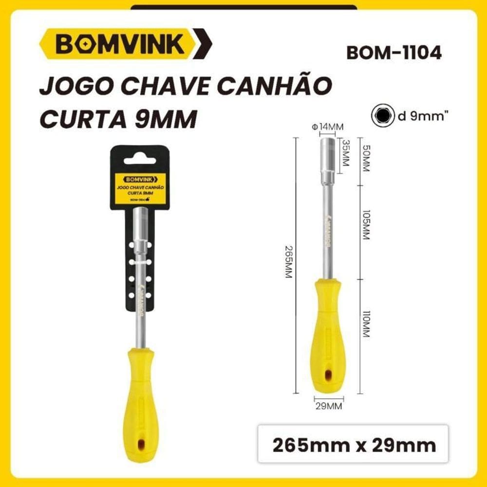 Chave Canhão 9Mm Bom1104