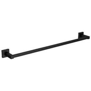 Porta Toalha Quadratta Black Matte - Fixação Firme - 596mm