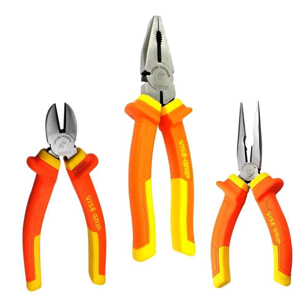 Kit 3 Alicates Irwin - Universal - Bico - Corte Diagonal