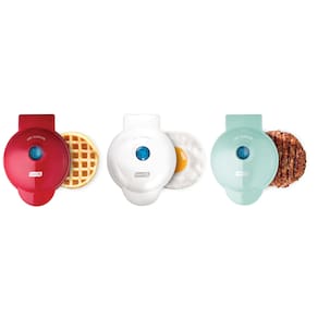 Dash Mini Waffle Trio Grill, Griddle e Waffle