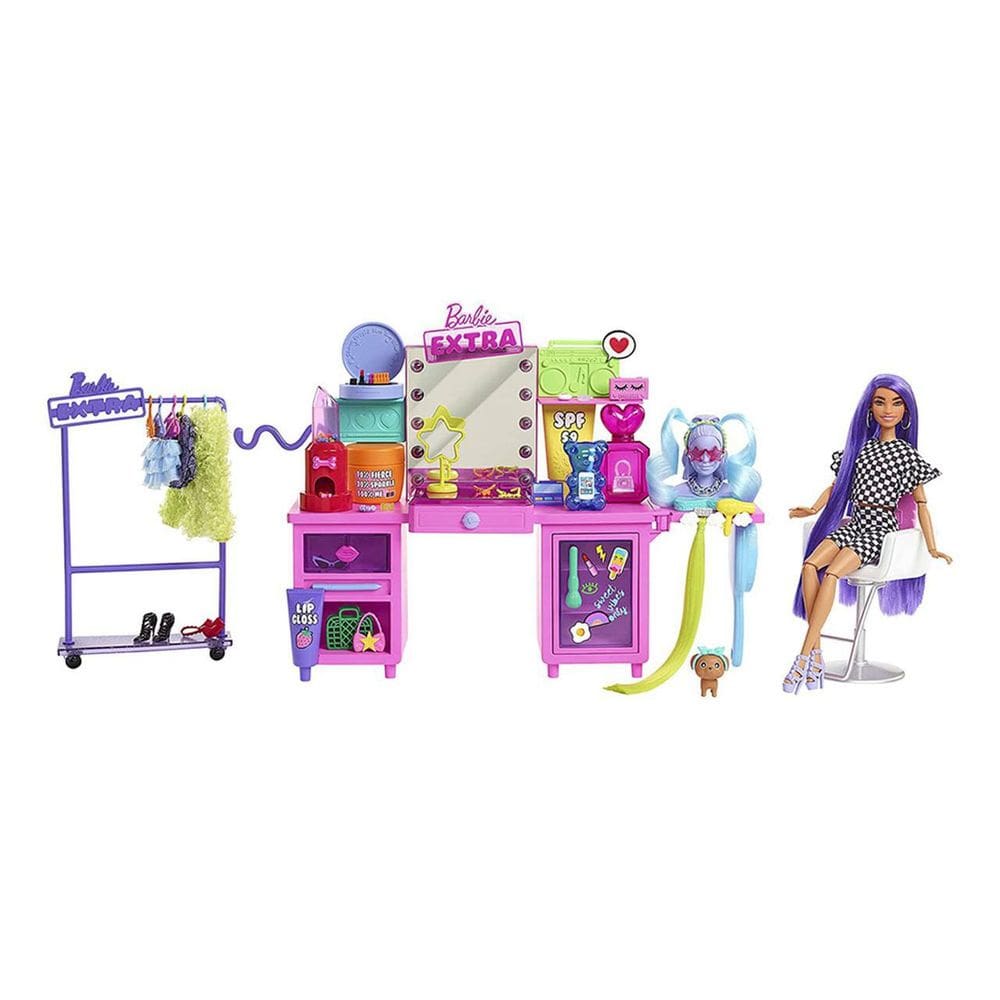 Boneca Barbie Extra Penteadeira Fashion Com Luz Mattel Gyj70