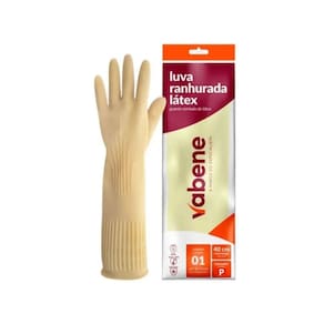 Luva de Látex Ranhurada P Manga Longa - Vabene