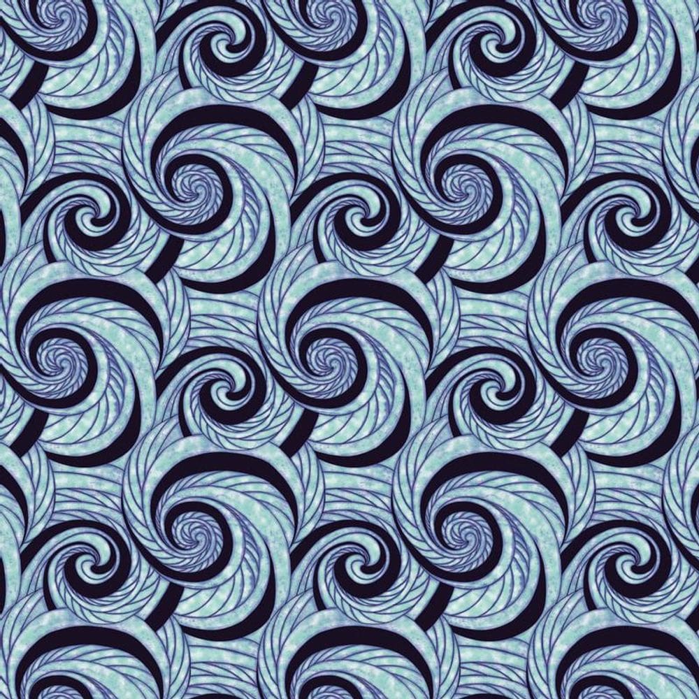 Papel De Parede Espiral Com Cores Azul Adesivo Sala Quarto