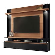 Painel para TV Home Suspenso Cosmo Nature Preto - HB Móveis