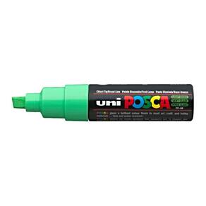 Caneta marcadora Uni Posca PC-8K com ponta de cinzel verde claro (pacote com 6)