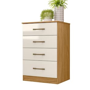 Comoda 4 Gav Ms913 Moval  Freijó Off White