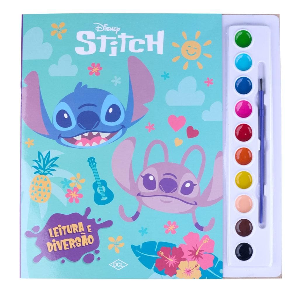 Livro Aquarela Stitch D8325 Dcl