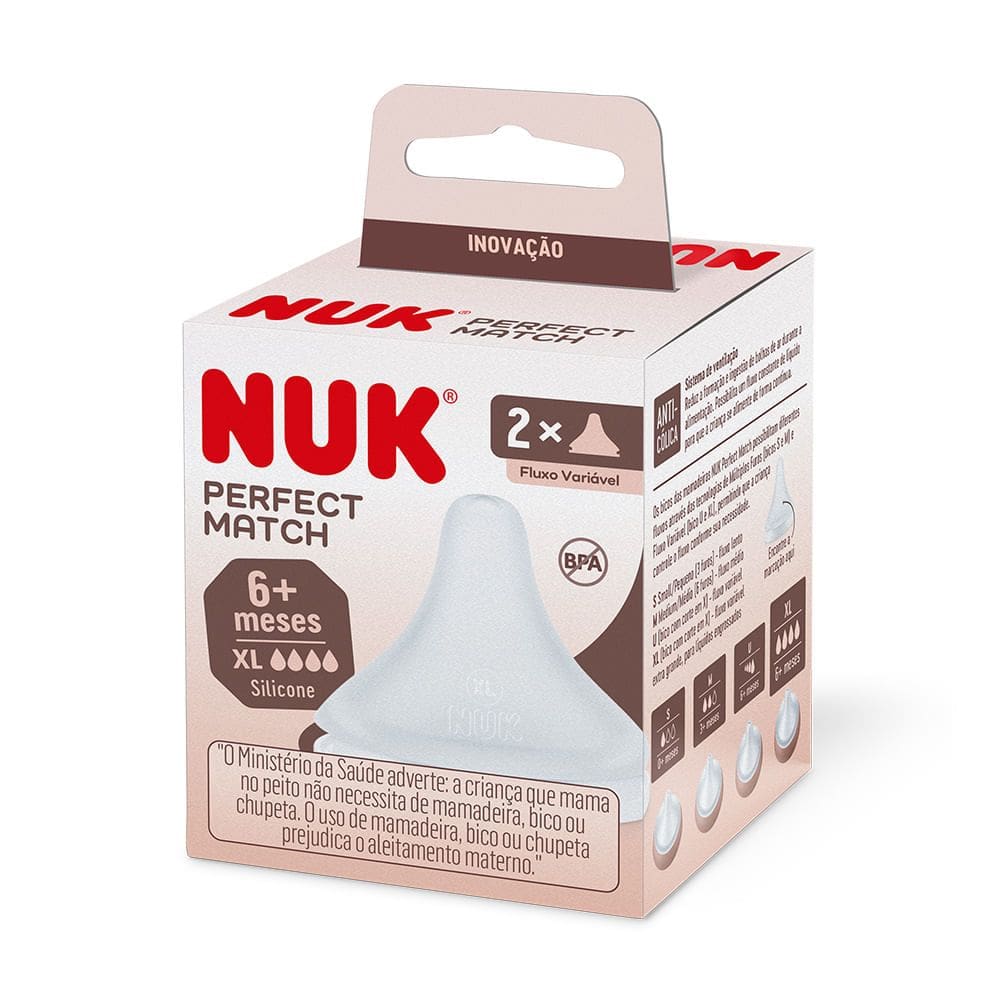 Bico Nuk Perfect Match XL Sillicone 6+ Meses com Unidades