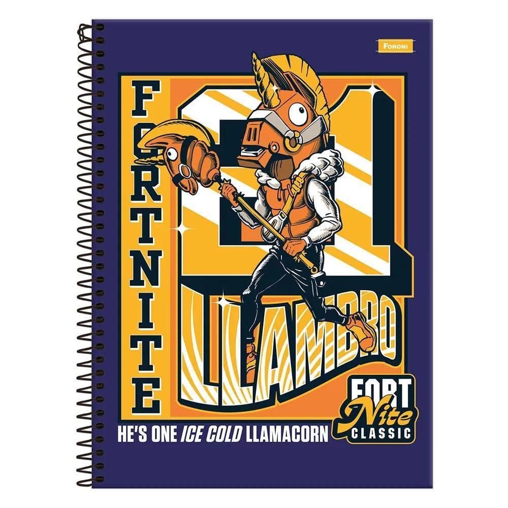 Caderno Univ 10 Matérias 160Fls Fortnite Llambro Foroni