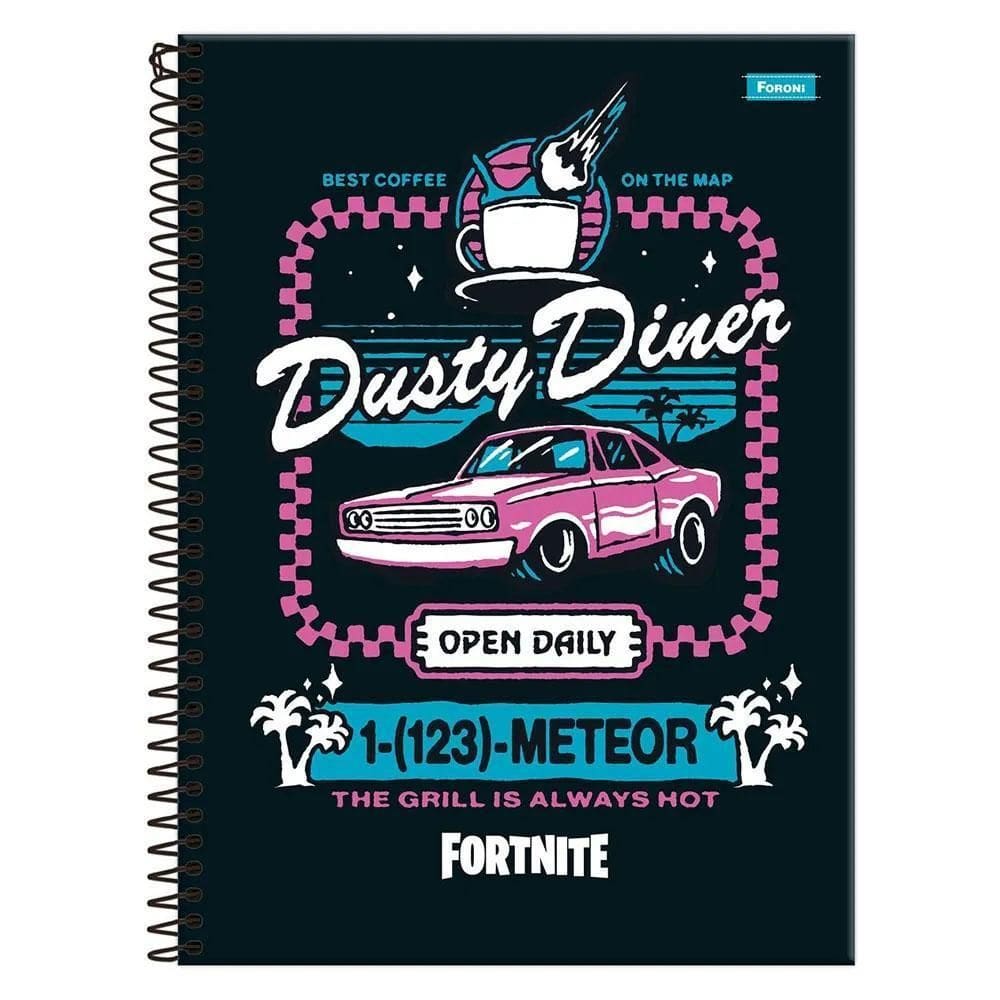 Caderno Univ 10 Matérias 160Fls Fortnite Dusty Foroni