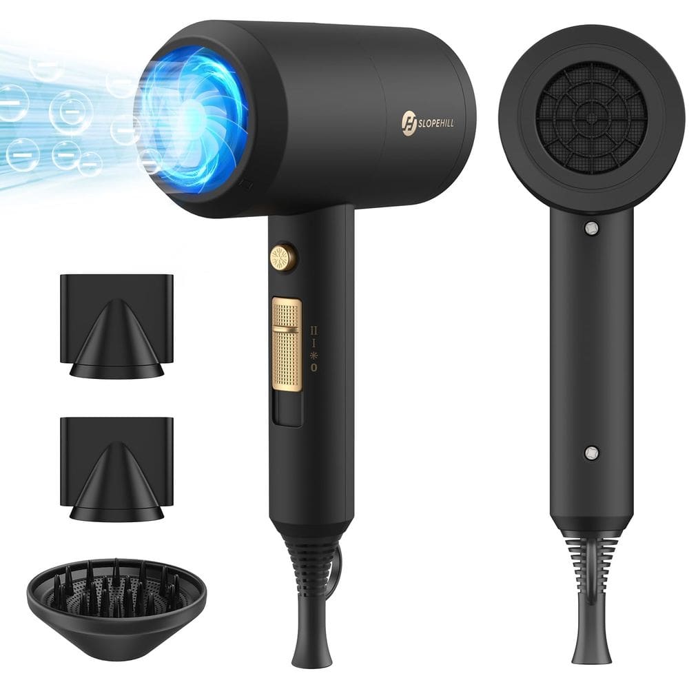 Secador de cabelo Slopehill Professional Ionic 1800W com acessórios