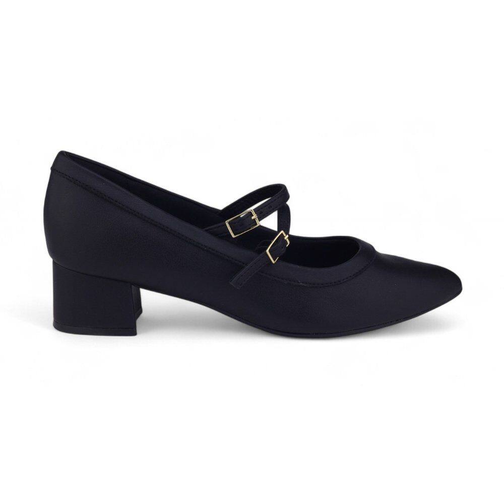 Sapato Feminino Piccadilly Boneca Taci 739084 Napa Salto Médio