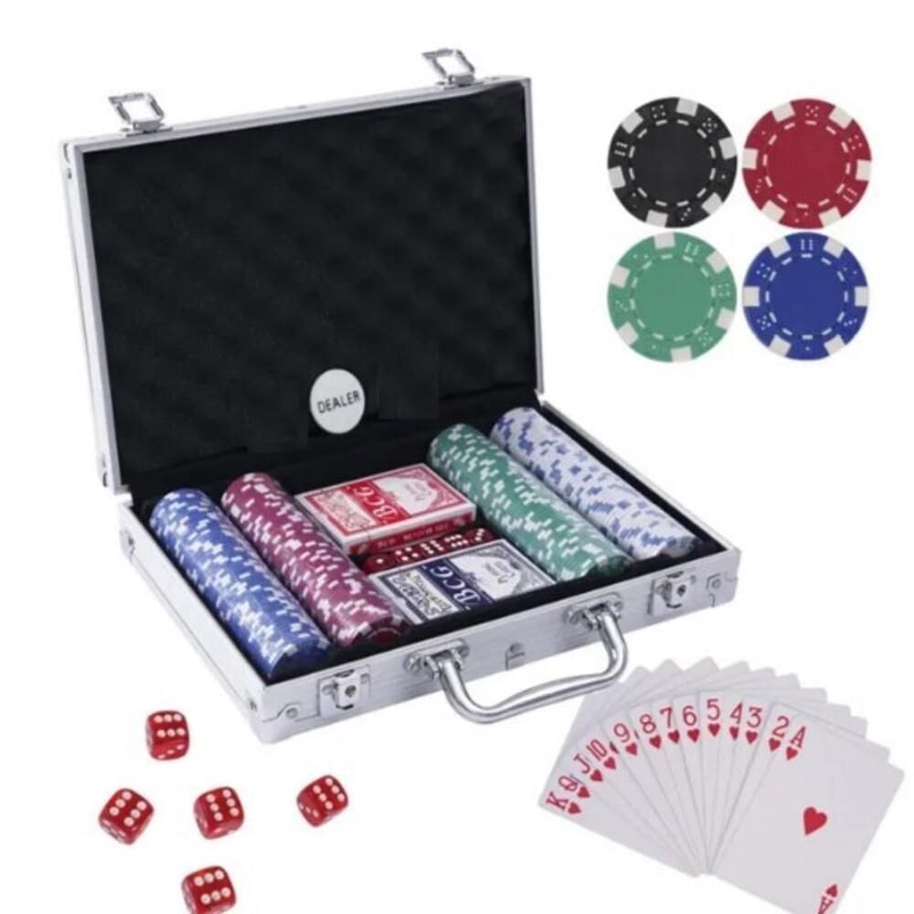 Maleta Poker 200 Fichas Aluminio Profissional Jogo Oficial