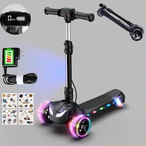 Scooter elétrico Vintende de 3 rodas dobrável 24V LCD 5MPH Kids