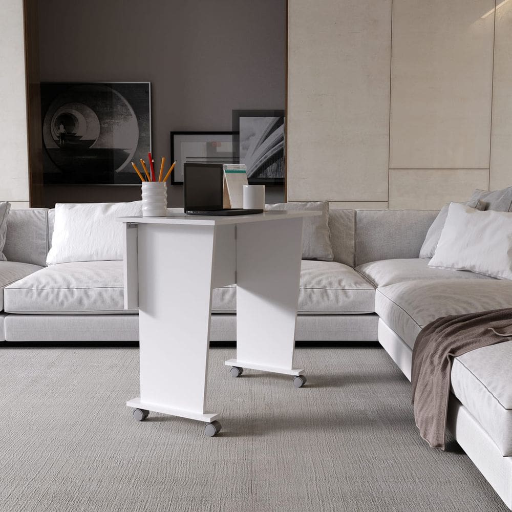 Mesa Dobrável com Rodizio Office 73x80 Cm ME4117 Branco