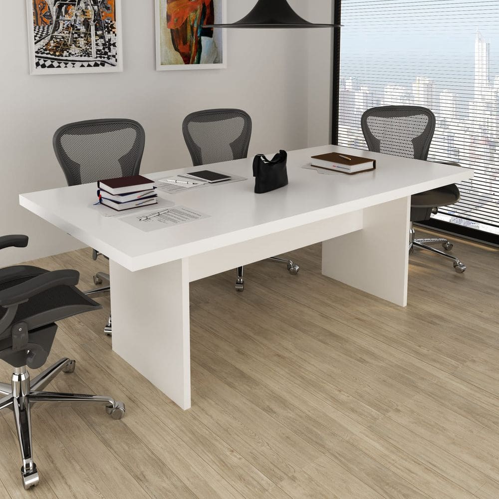 Mesa de Reunião para Escritório 200x100cm ME4119 Branco