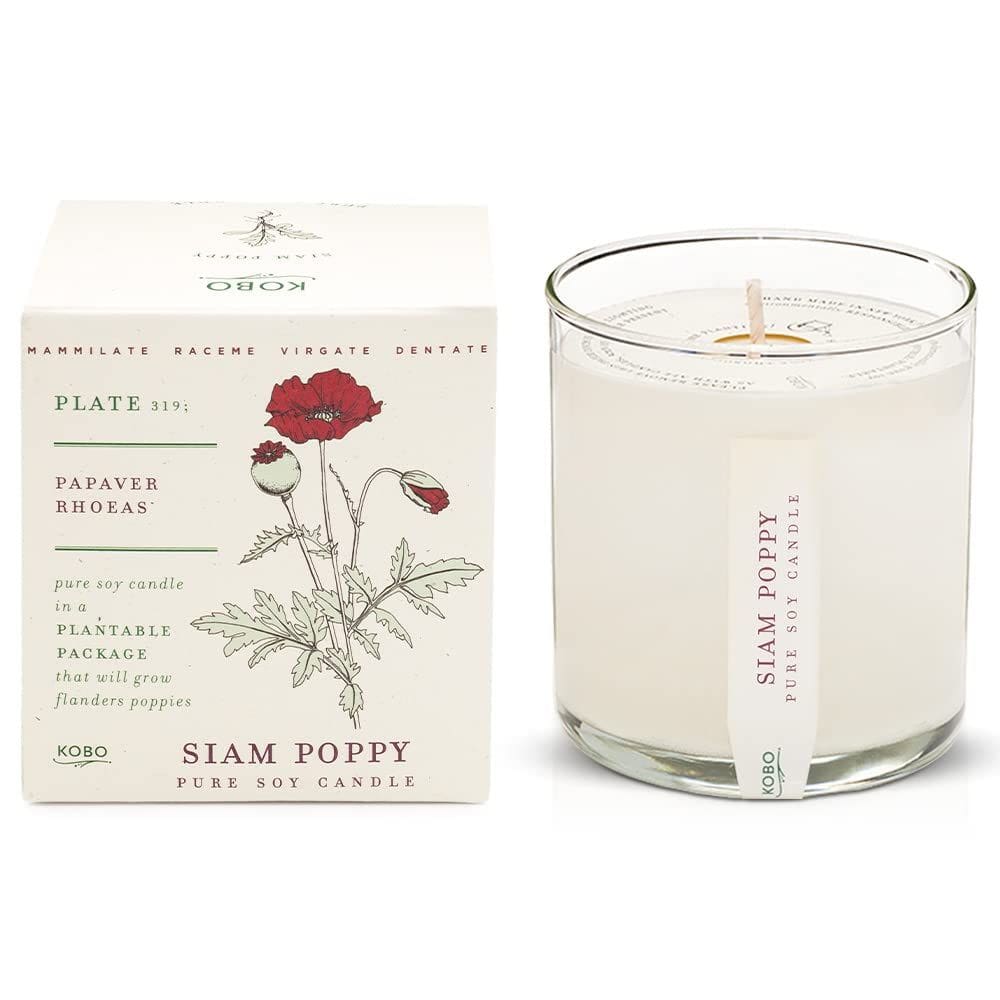 Vela perfumada KOBO Siam Poppy 265 mL com caixa plantável