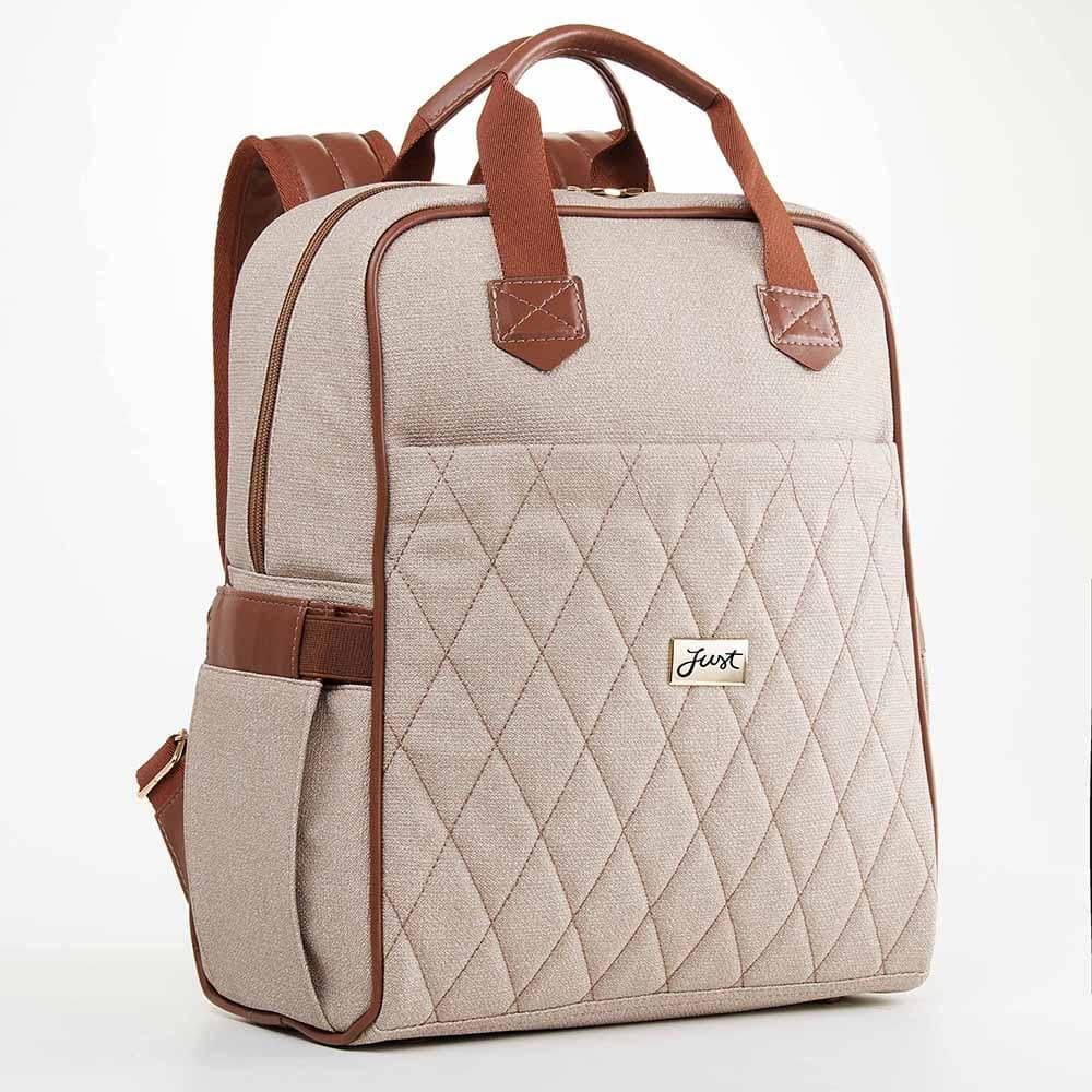 Mochila de Maternidade Just Baby Multifuncional Chicago Bege