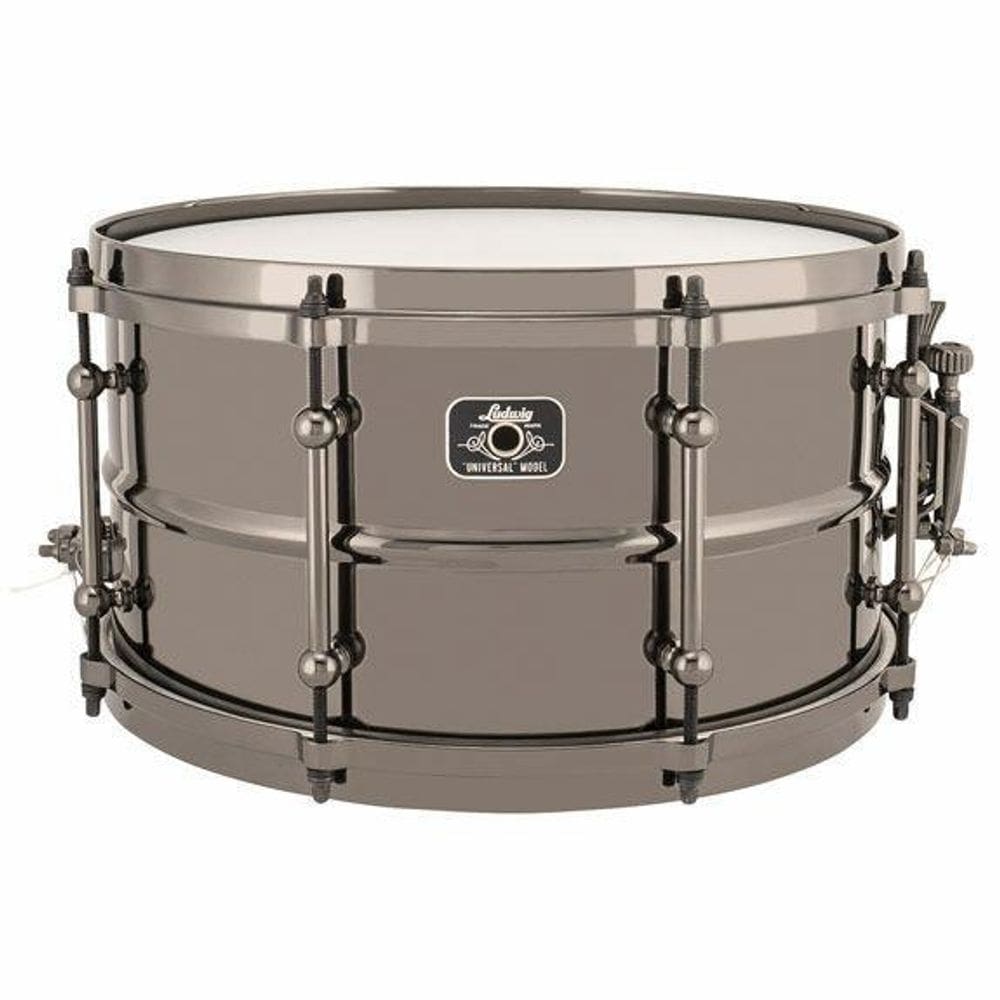 Caixa Bateria Ludwig Universal Brass Black Magic 13X7 Aro