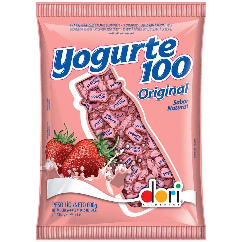 Bala Mastigável Iogurte 100 600g - Dori