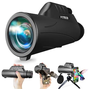 Telescópio monocular PYTHON Explorer 10x42mm com adaptador preto