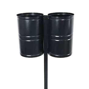 Lixeira Suécia Dupla de Parques Calçada Rua Fechada 120cm