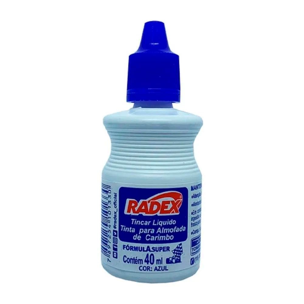 Tinta para Carimbo 40ml Azul - Radex