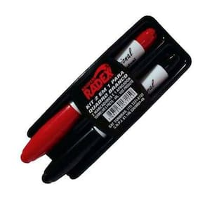 Kit Apagador com 2 Marcadores Azul/Vermelho - Radex