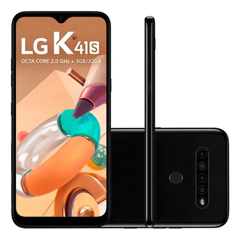Smartphone LG K41S 32GB 4G DUAL CHIP Octa-Core 3GB RAM 6,55” Câm.Quádrupla+Selfie 8MP