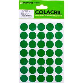 Etiqueta Redonda 19mm Verde c/210 - Colacril