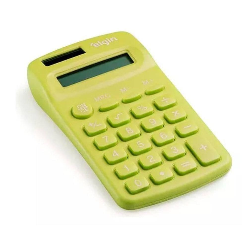 Calculadora Bolso Verde 8 Dig. Solar Cb1485v Elgin