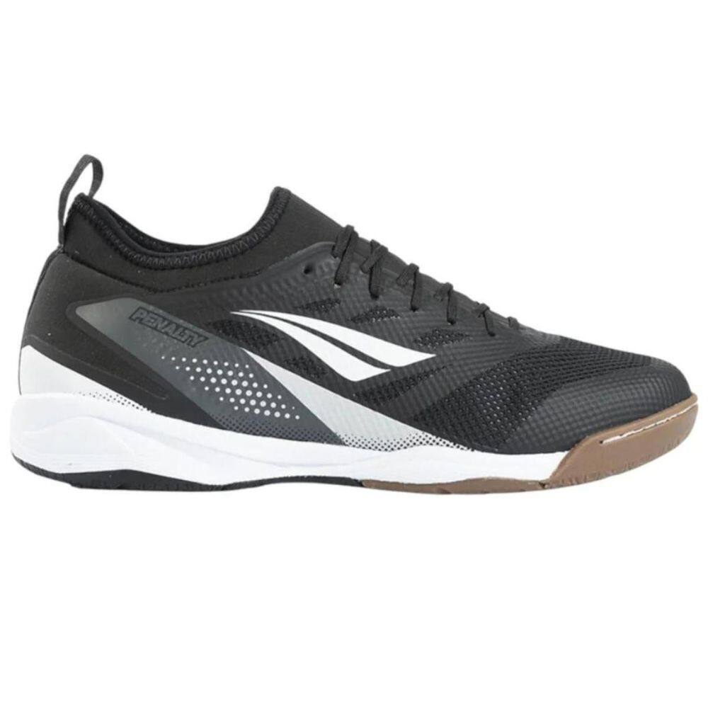 Chuteira Futsal Penalty Max 500 Locker - Preto e Branco
